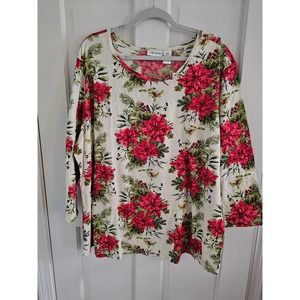 2 NWOT CW Classics long sleeve blouse, sz 3X